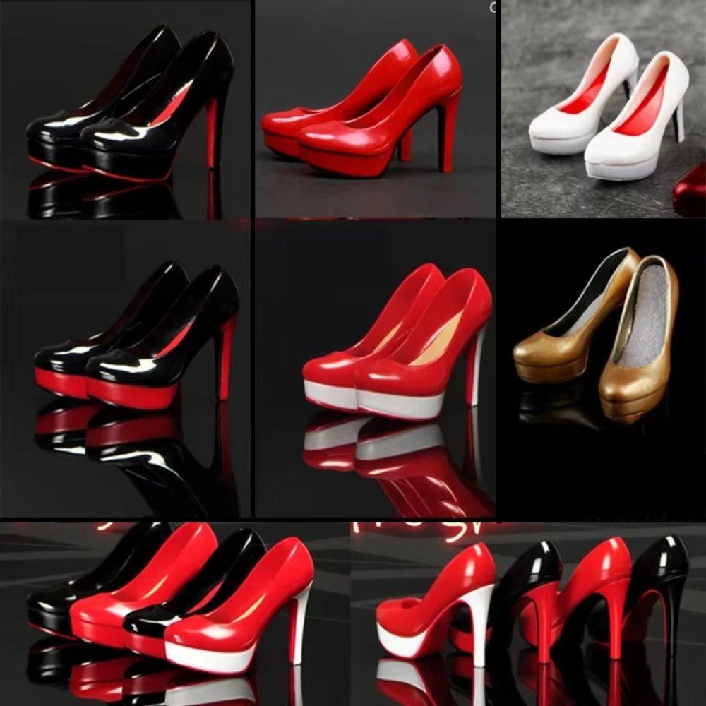 1/6 Scale 1/6 High Heel Shoes Simulation Doll Shoes Fashion Doll Stiletto Shoes  Doll Accessories
