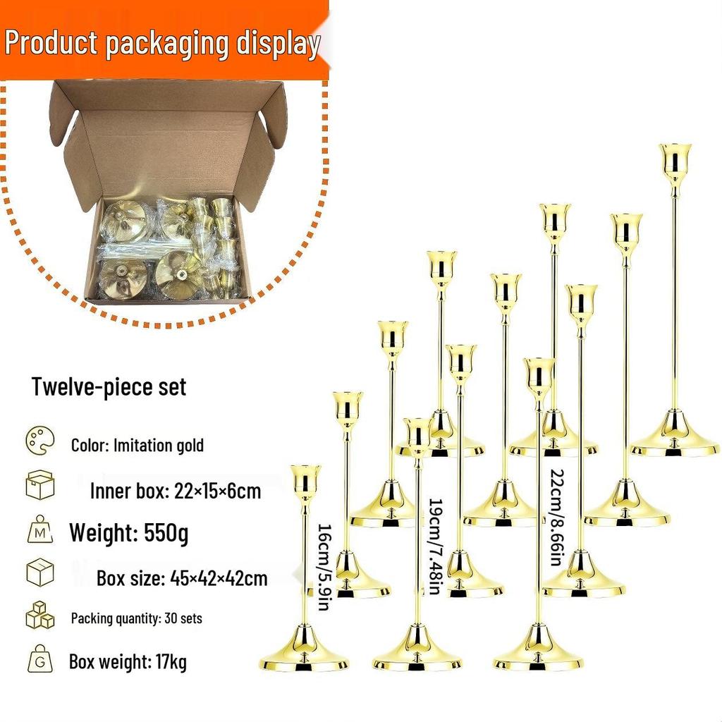 European Minimalist Candlestick Ornament for Candlelight Dinner & Wedding Décor