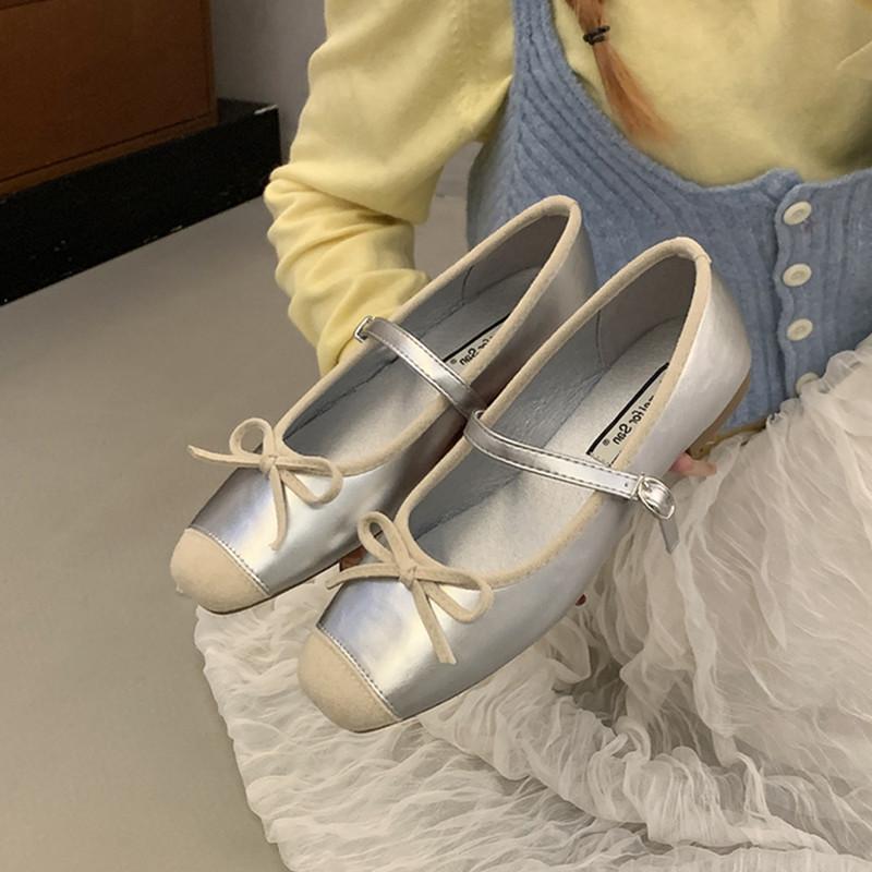 Bailamos 2025 Women Flat Shoes Square Toe Shallow Soft Ballerina Shoes Ladies Ballet Loafers Classics Mujer Casual Dress