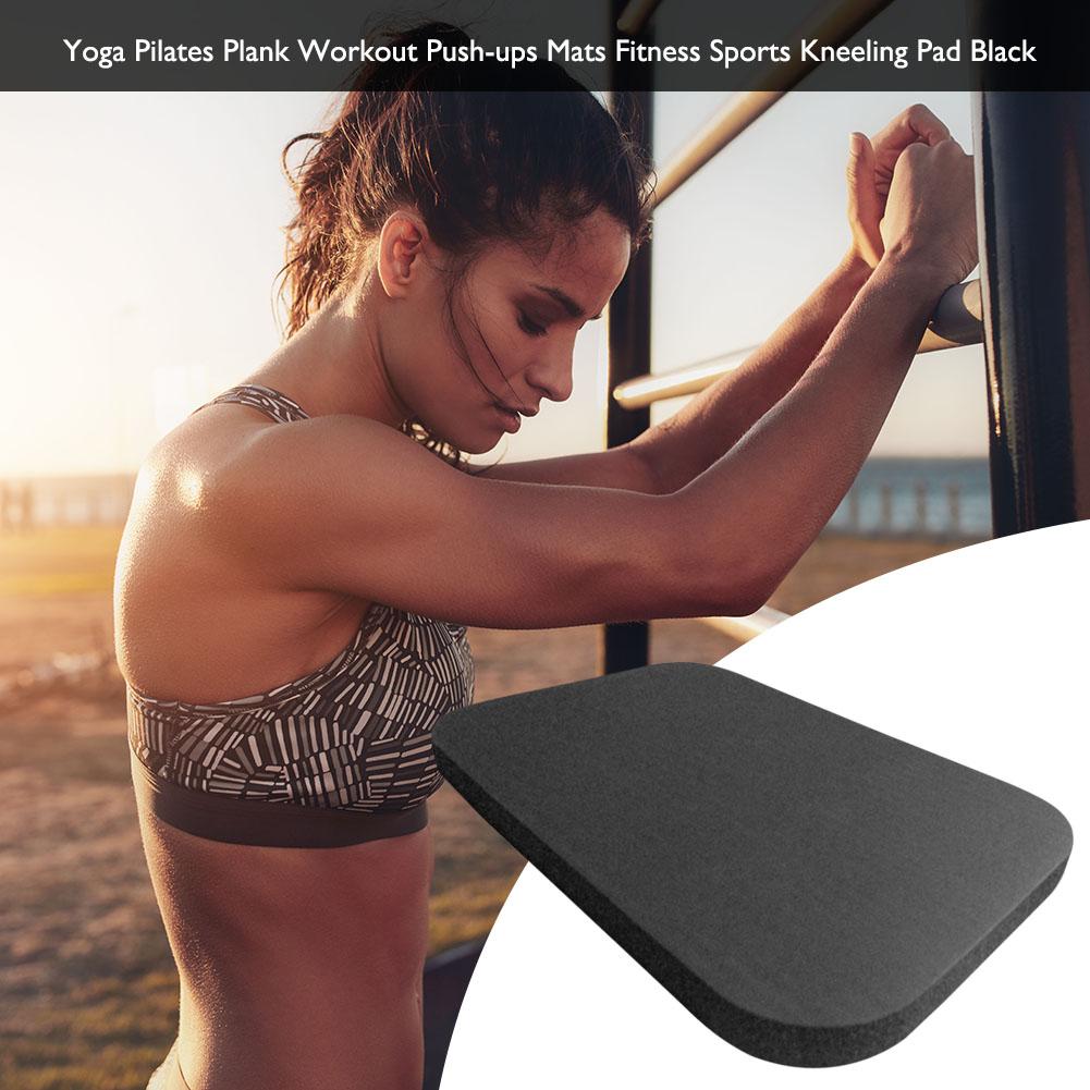 Buy Yoga Pilates Plank Workout Pushups Mats Fitness Sports Kneeling Pad Black at affordable