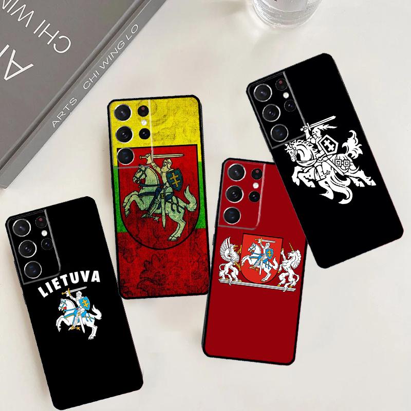 Lithuania Flag Case For Samsung Galaxy S24 S23 Ultra S22 Note 10 Plus Note 20 S9 S10 S21 FE S20 FE Cover