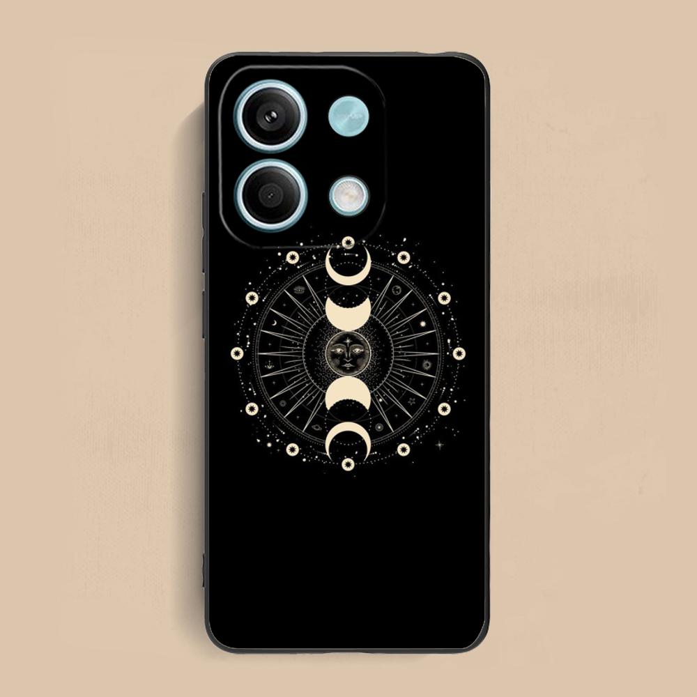 Sun Moon Mobile Cell Phone Case for Xiaomi Redmi Note 14 13 12 11 S Pro Plus 4G 5G Colorful Printing Cover Luxury Cover Pretty