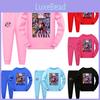 Hunters Kpop Demon Girl Kids Short Sleeve Shorts Pajama Set Home Use Clothing
