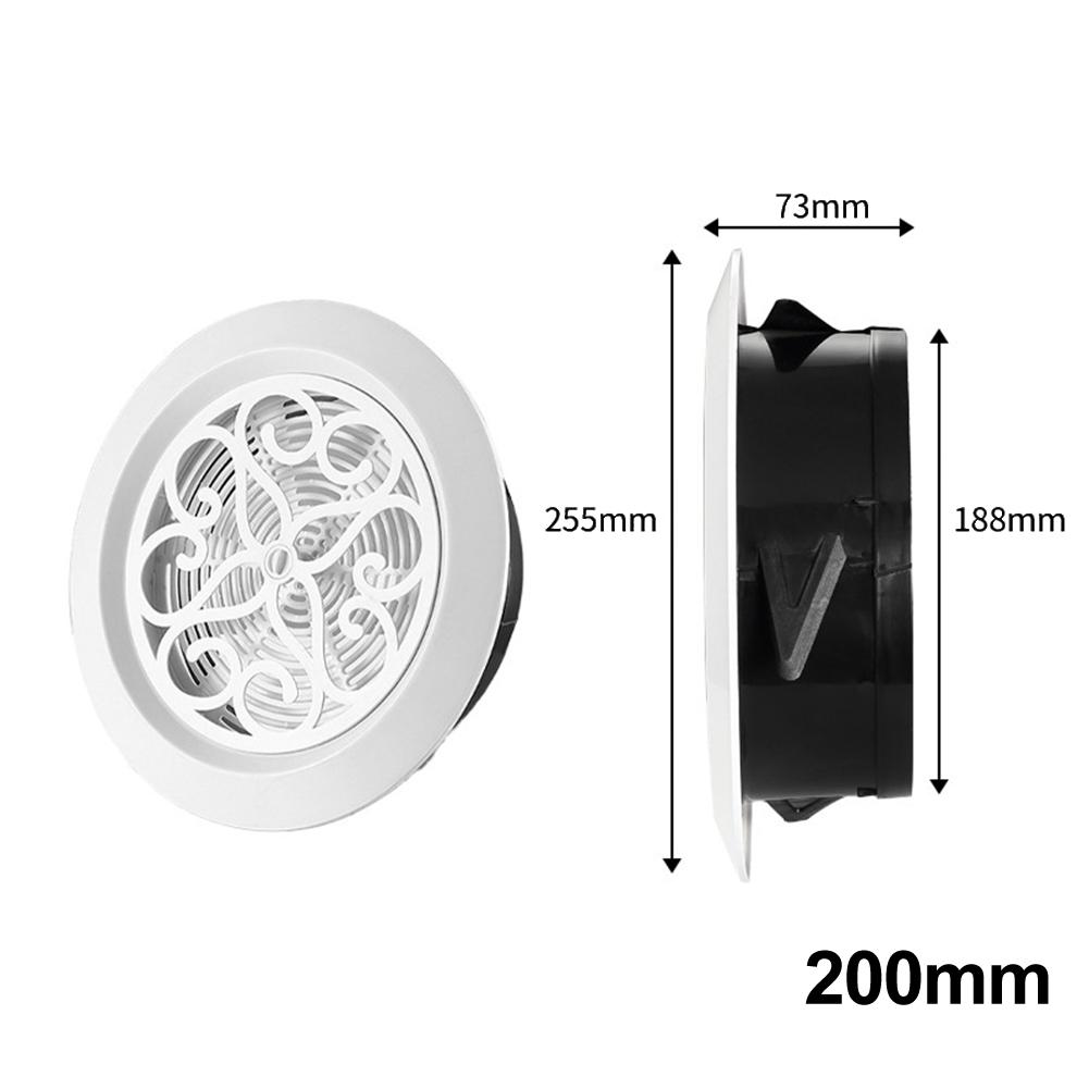For Home Ventilation Round Air Vent Grille Adjustable Air Vent White ABS Material Control Of Air Flow Fly Screen