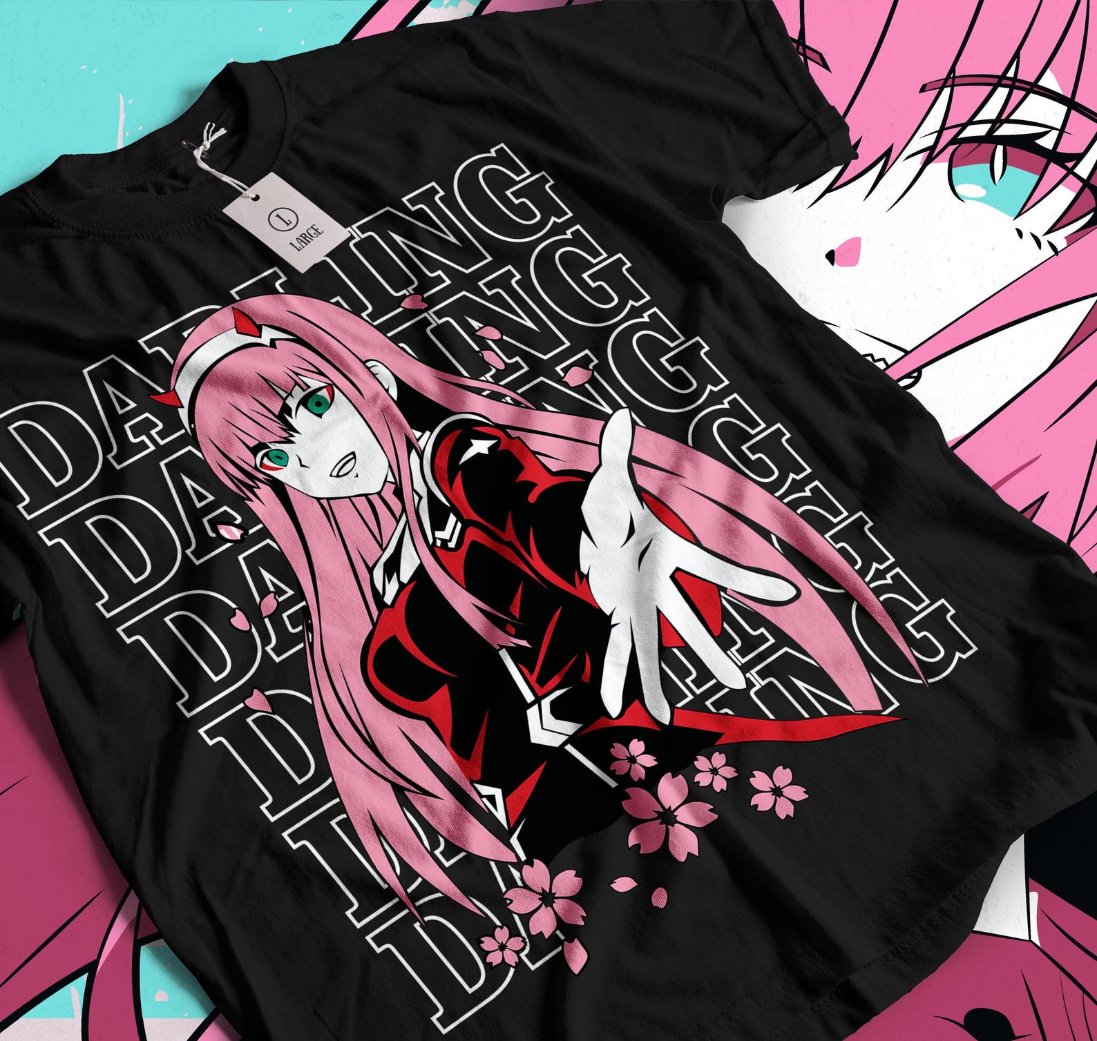 Унисекс футболка с принтом аниме Darling Waifu, Женская футболка с изображением Zero Two из аниме S