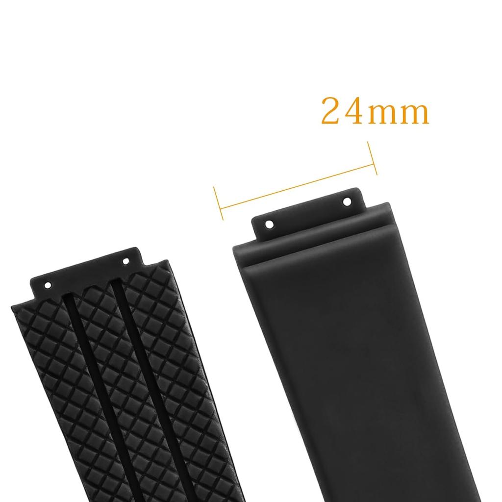 [HiCycle2] Watch Strap for Hublot Watches, Compatible with Hublot, Soft Silica Gel Silicone Rubber Strap with Stainless Steel Buckle, Durable, for