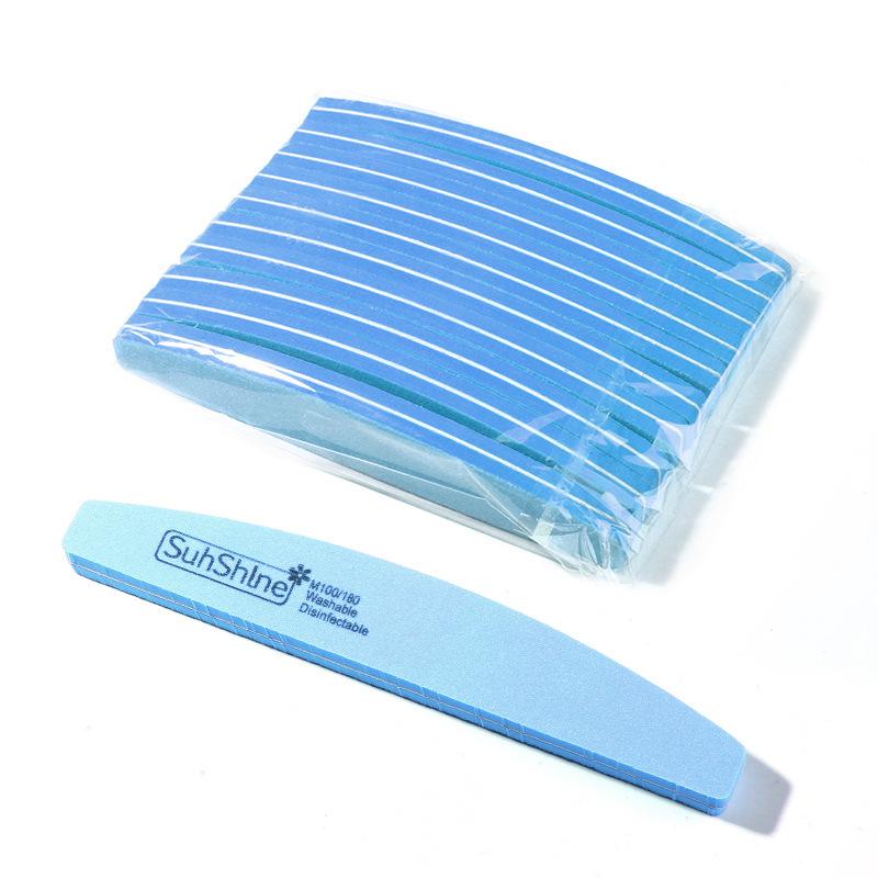 10 Stück Doppelseitige Nagelfeilenblöcke Bunte Schwamm Nagellack Polieren Schleifen Pufferstreifen Polieren Pediküre Maniküre Werkzeuge