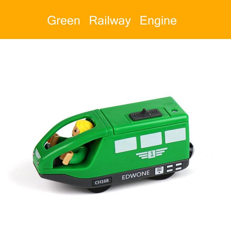 Wooden RC Train Railway Accessories Remote Control Electric Train Magnetic Rail Car Fit For All Brands Train Track Toys For Kids