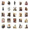 More Than 50 Fine Prints of Non-repetitive Anthropomorphic Animal Graffiti Stickers Pp Waterproof Decorative Stickers