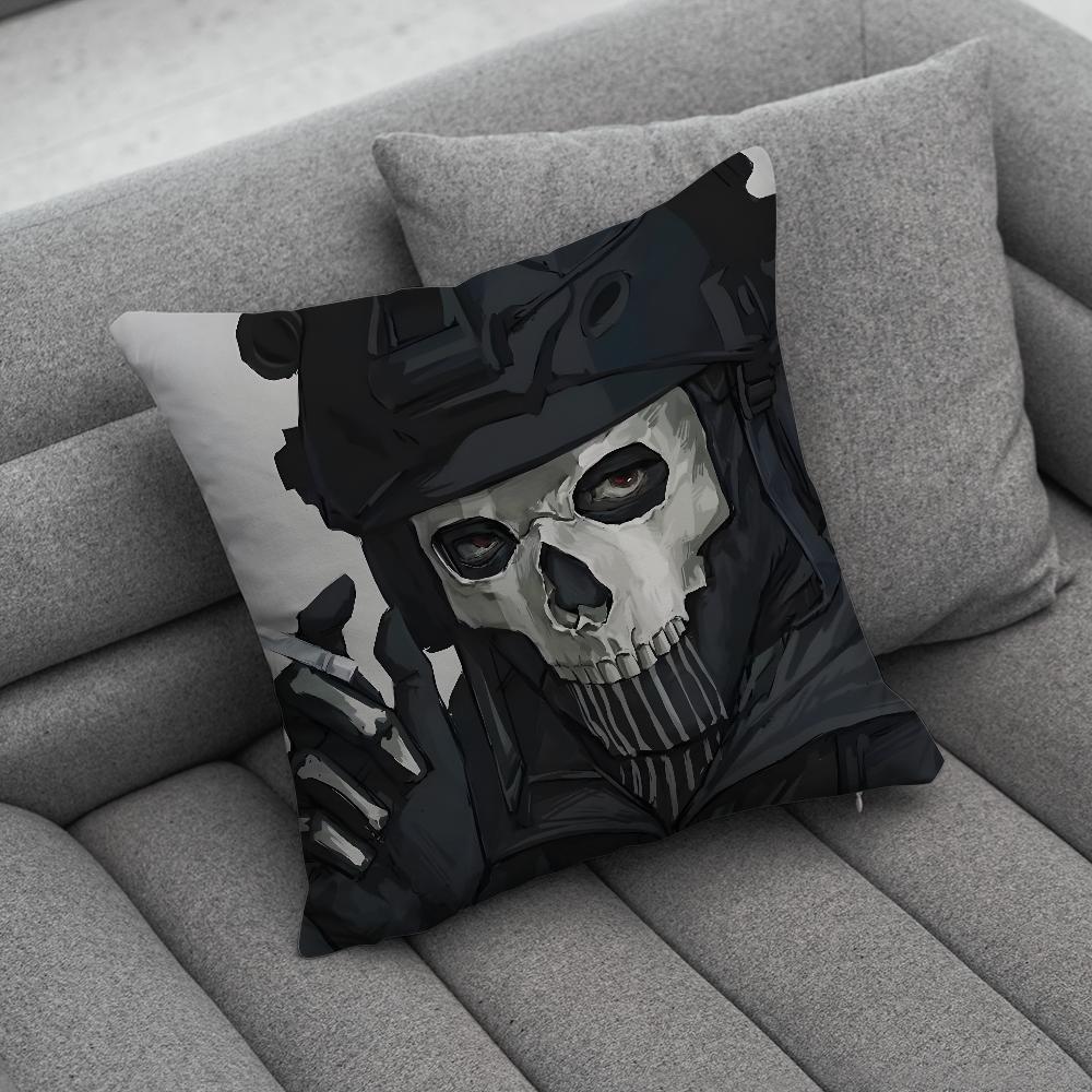CCallOf DDuty GhostS Pillow Case Soft Cushion Cases for Farmhouse Sofa Decor Home Decorations and Protector