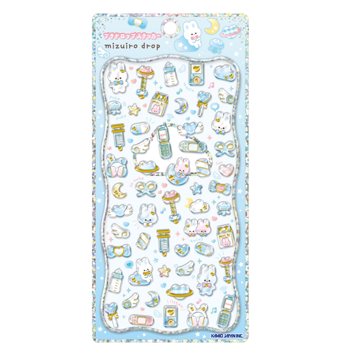 Kamio Japan Petit Drop Светло-голубой 226222 Наклейка, Капля,