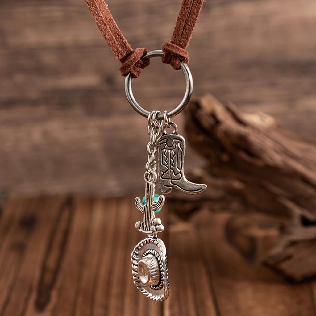 Stylish Cowboy Theme Necklace Fashion Cowboy Necklace Bohemian Necklace Perfect for Casual Wear and Rock Fashion