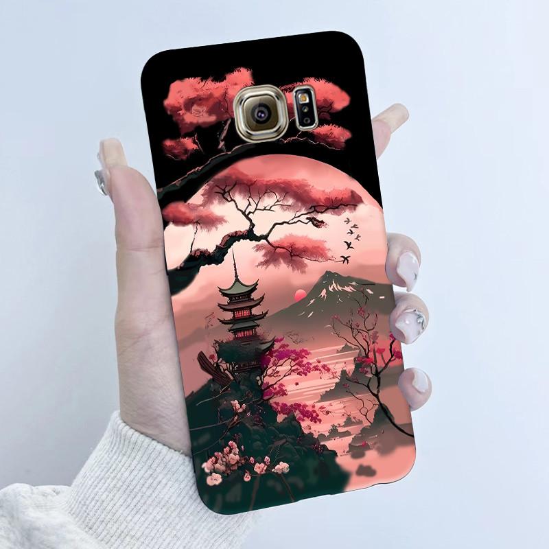 For Samsung Galaxy S6 G920F S6 edge G925F Phone Case Popular Butterfly Flower Girl Design Soft Silicone TPU Back Housing Covers
