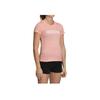 Adidas Essentials Round Neck Letter Print Short Sleeve Regular T-Shirt Women Tops Glowing-Pink FM6423