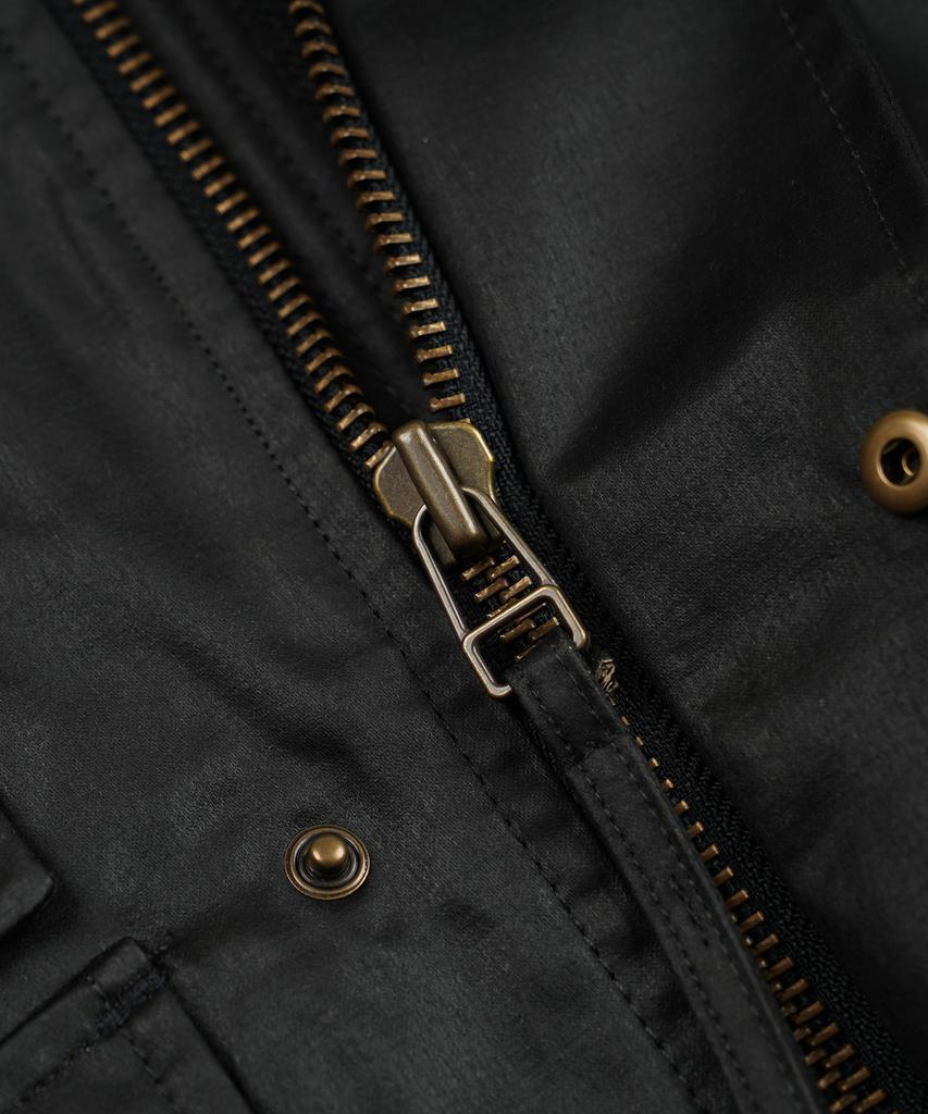 FRIZMWORKS Waxed Cotton Heritage Hunting Jacket _ Black