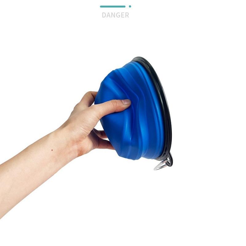 1pcs TPE Pet Folding Bowl Outdoor Portable Dog Basin and Cat Food Bowls Wear-resistant Shockproof Universal Food Bowls Travel Camping Pet Accessories