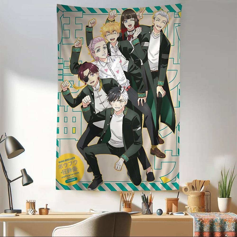 WIND BREAKER Anime Hippie Wall Hanging Tapestries For Living Room Home Dorm Decor Art Home Decor