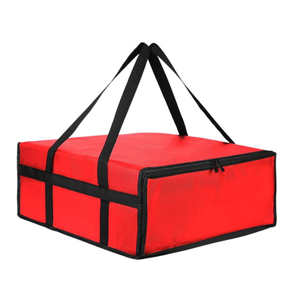 Insulated Bag with Handle Waterproof Nonwoven Fabric Pizza Delivery Bag Portable Food Warmer for Outdoor Picnics