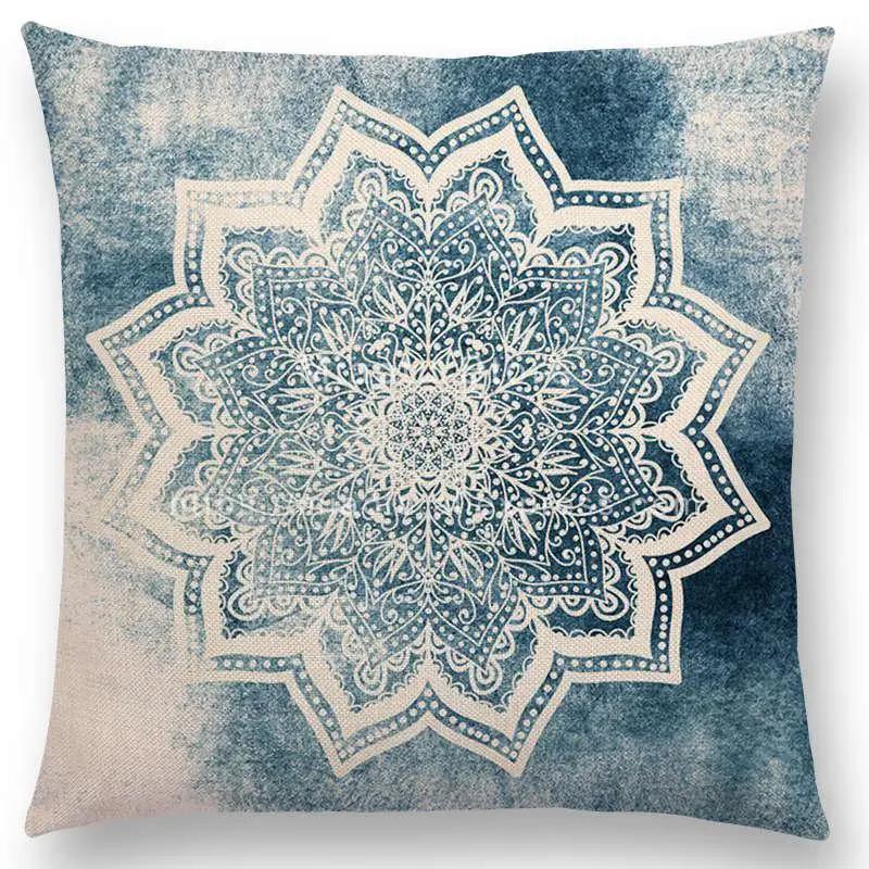Neuer verträumter Regenbogen Boho Wunderschöne Mandalas Freier Geist Savanne Drucke Goldene Nächte Seelen Kissenbezug Sofa Überwurf Kissenhülle
