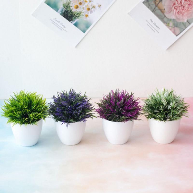 Artificial Pot Plant Bonsai Stimulation Grass Fake Leaf Home Decoration Ornament