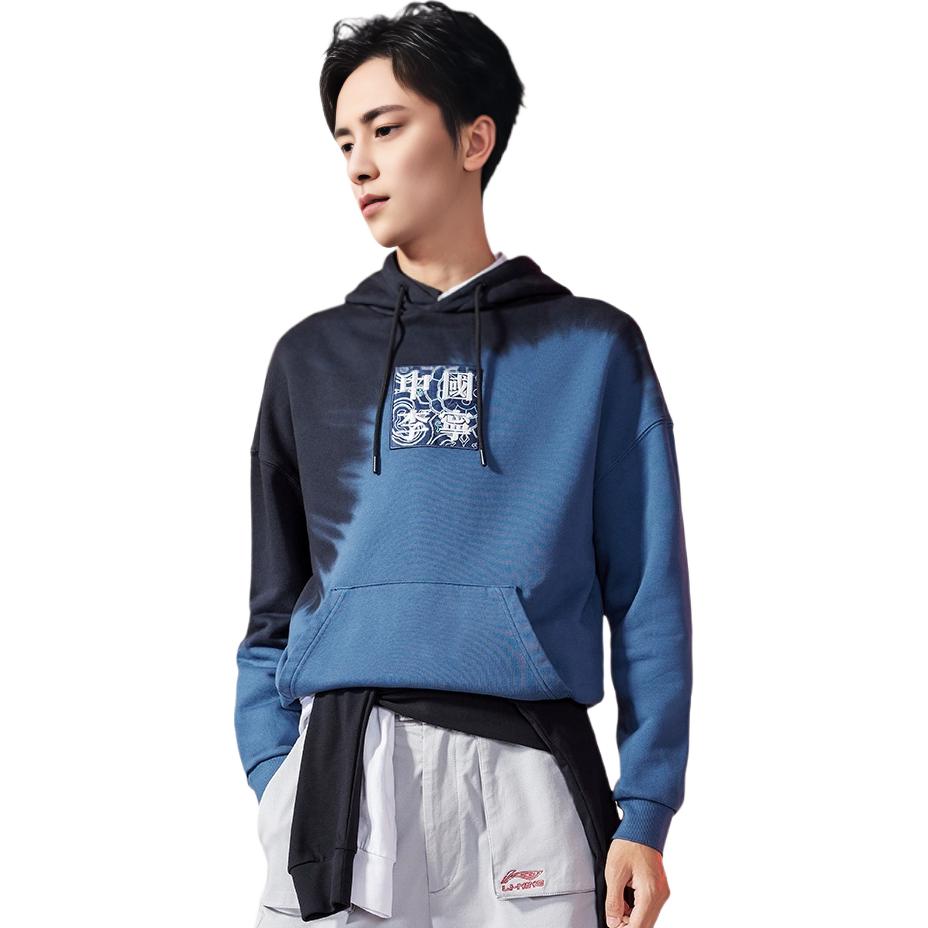 Li Ning Sweatshirts Unisex Blue Hooded Moderate Other AWDRA67-3