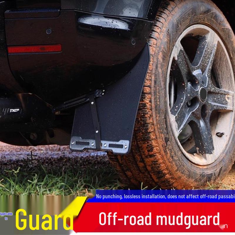 Land Rover Defender 90/110 Mud Flaps 2020-2025, No-Drill Rubber Off-Road Set