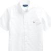 Polo Ralph Lauren Solid Color Polo Collar Button Logo Short Sleeve Shirt Men Shirts White 710794942-001