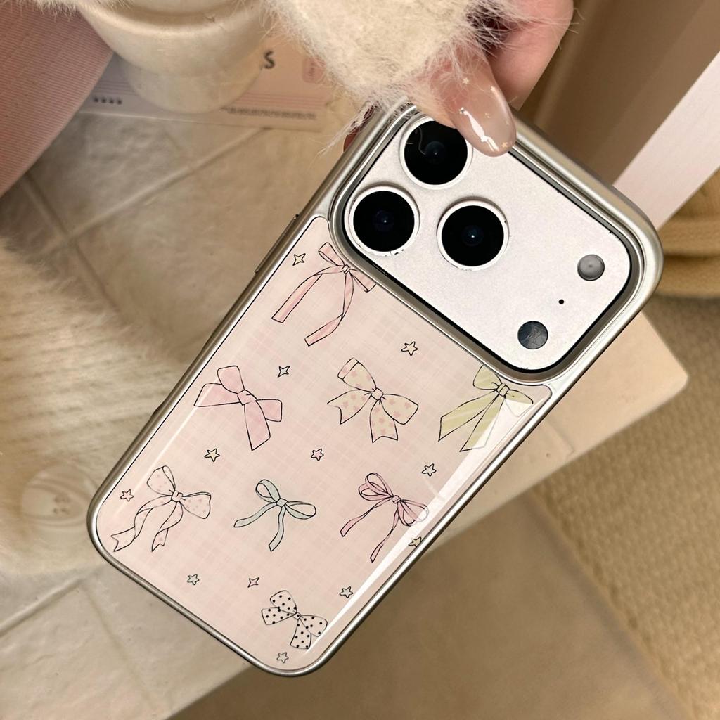 Cover Colorata con Fiocco per iPhone 16, iPhone 17 e iPhone 17 Pro Max