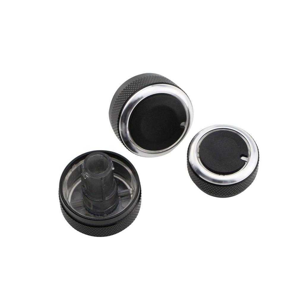 3Pcs Car AC Knob for Volkswagen VW Passat B6 B7 3C Skoda Octavia A5 MK6 Bora Golf 5 Tiguan Touran Air Conditioning Knobs