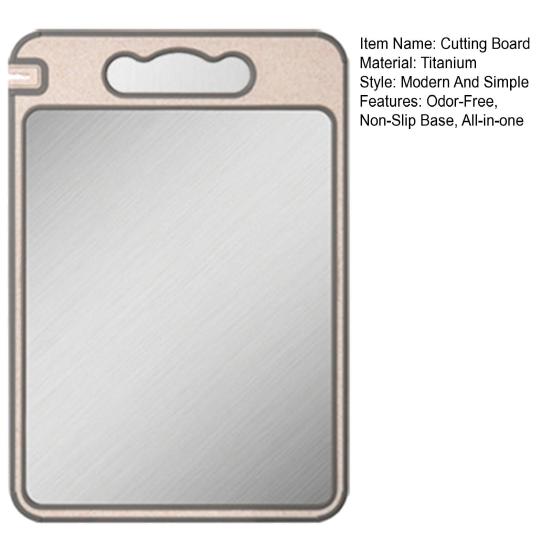 Titanium Cutting Board with Built-In Knife Sharpener Garlic Grater & Juice