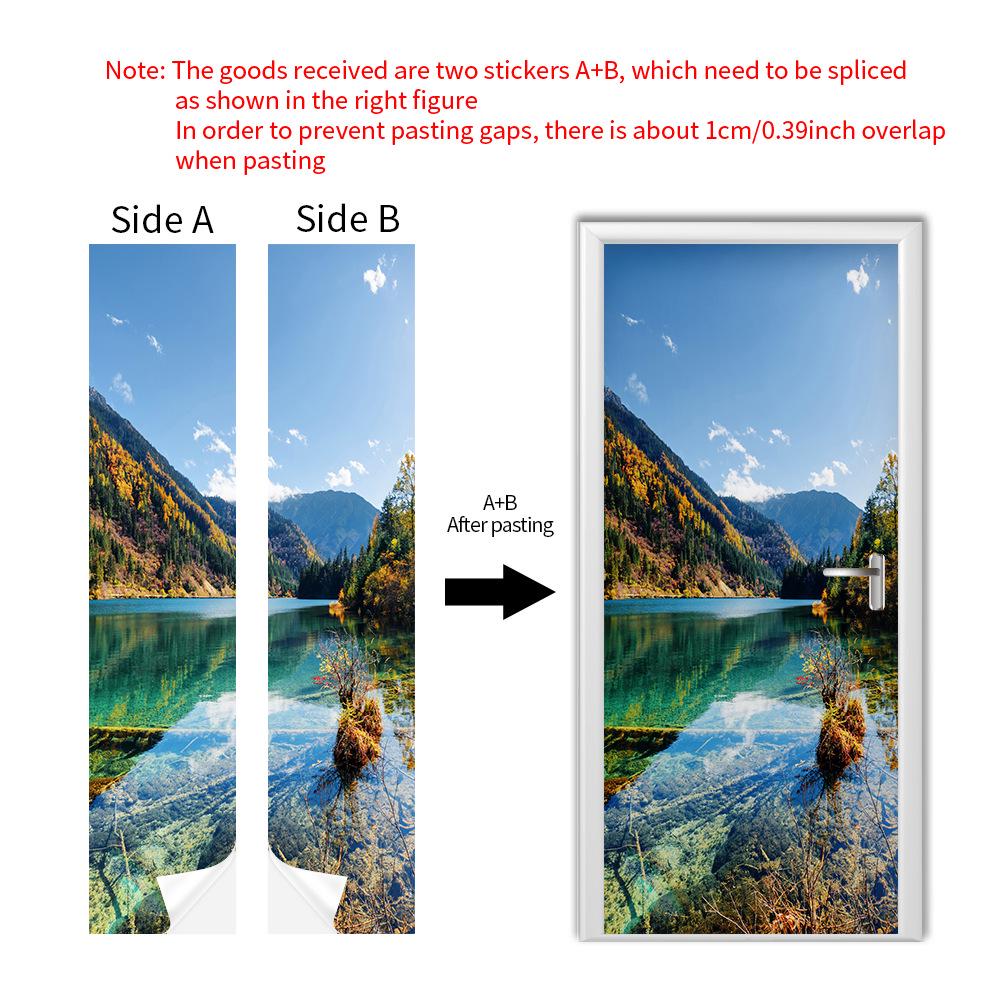 Cross-Border Self-Adhesive Removable Door & Wall Sticker for Rental Room Renovation.
