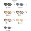 2PACK Sexy Small Oval Sunglasses for Women  Brand Designer Fashion Luxury Shades UV400 Black Eyewear Men Vintage Sun Glasses