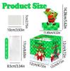 Christmas Green Checkered Tree Pattern Paper Gift Box Christmas Party Decor