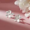 925 Sterling Silver Vintage Earrings For Women Trendy Simple Bump Flower Earring Jewelry Prevent Allergy Party Accessories Gift