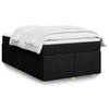VidaXL Slat Bed Base with Mattress Black 120x190 Cm Fabric, Bed, Platform Bed, Panel Bed, Bedroom Furniture 3285361