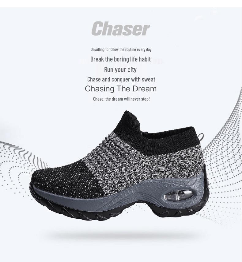 Women's 2025 Summer Height-Increasing Air Cushion Shoes - Comfortable Casual Dance Sneakers for Middle-Aged and Elderly, Large Sizes Available.