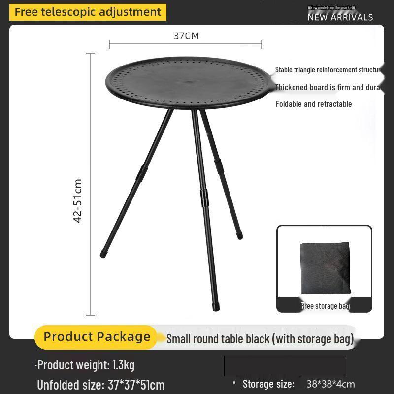 Portable Lightweight Folding Tactical Camping Table - Multi-Functional Carbon Steel BBQ Table