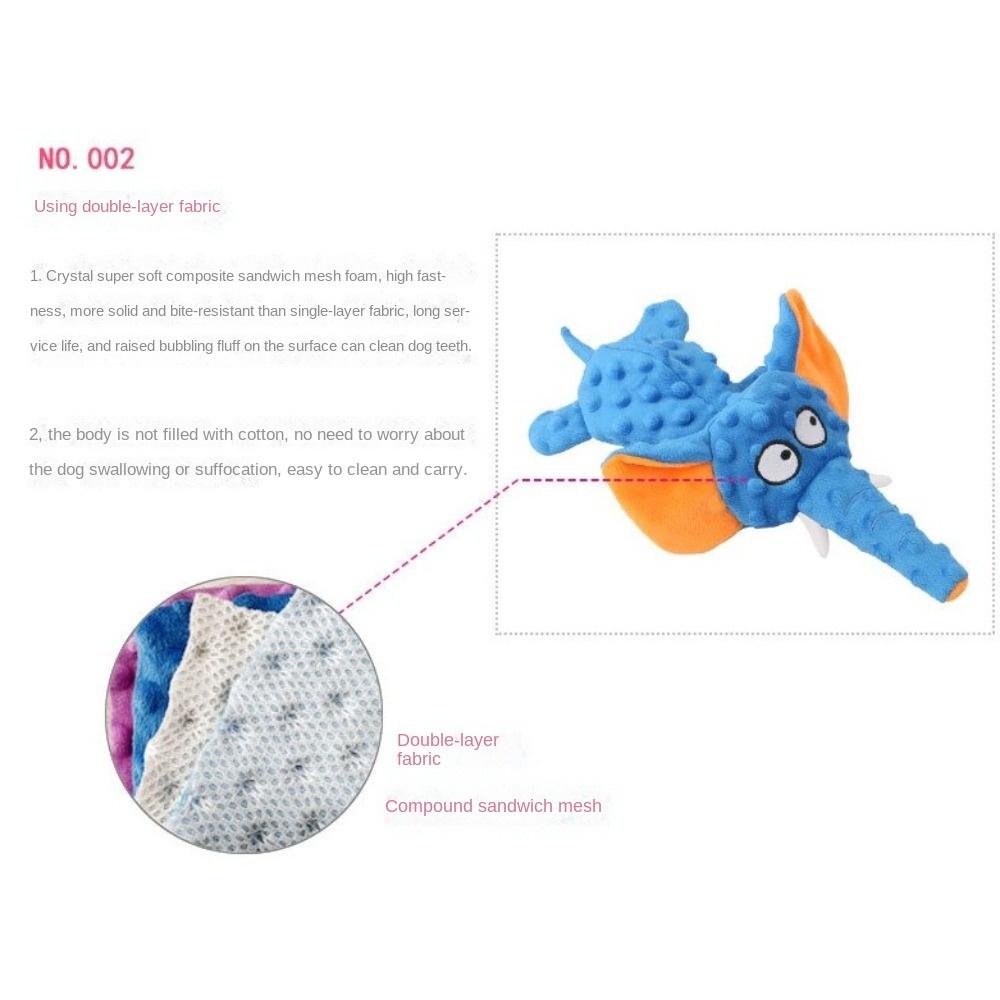 Strapazierfähiges Hunde Kauspielzeug Elefantenschale Haustier Sound Puppen Neu Plüsch Quietschspielzeug Welpenzubehör