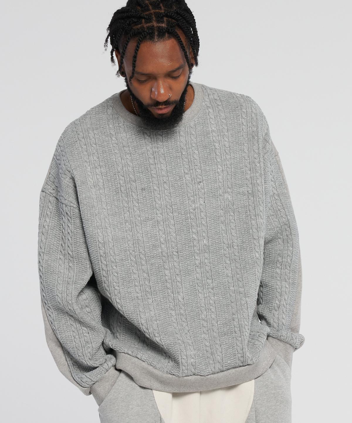 Tener Twisted Knitwear Colored Sweatshirt_Gray F
