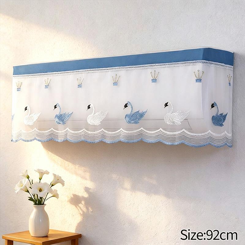 Summer Air Conditioner Dust Cover Anti-dust Wall Mounted Protector Ac Covers Home Textil Self-adhesive Dust Cover Cloth
