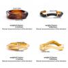 IngeSight.Z 4 Styles Exaggerated Thick Resin Acrylic Wide Cuff Bangles Women Vintage Irregular Geometric Spring Bracelet Jewelry