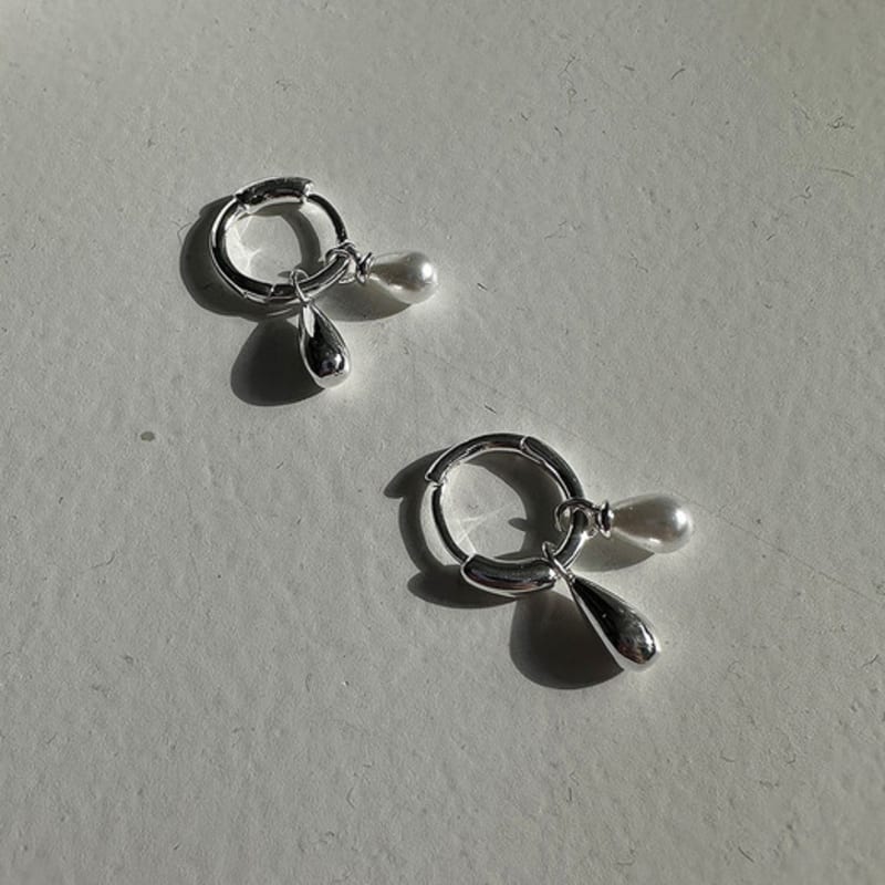 

mosxe [925silver] Drop pearl earring silver