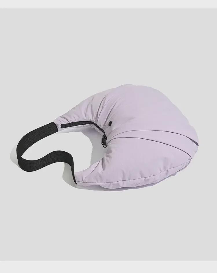Versatile 2024 Ox Horn Crescent Yoga Bag: Lightweight, Large-Capacity Nylon Fitness & Travel Bag
