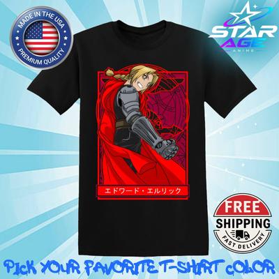 Tee Shirt T-Shirt Fullmetal Alchemist Edward Elric St Unisex Anime Style
