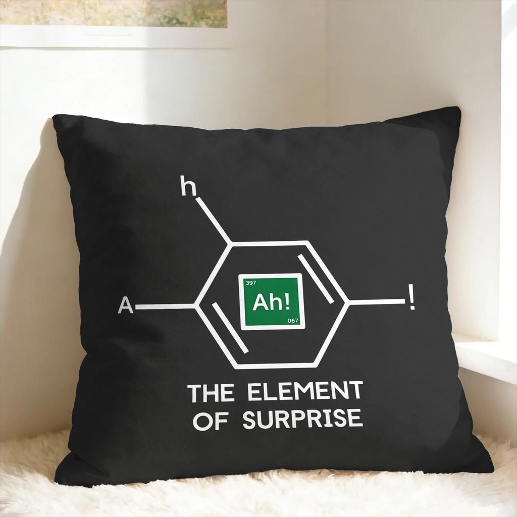 Ah! The Element of Surprise Pillow Cover  Novelty Pillow Case For Wedding Party Home Decor Comfy Cushion Cover Gift