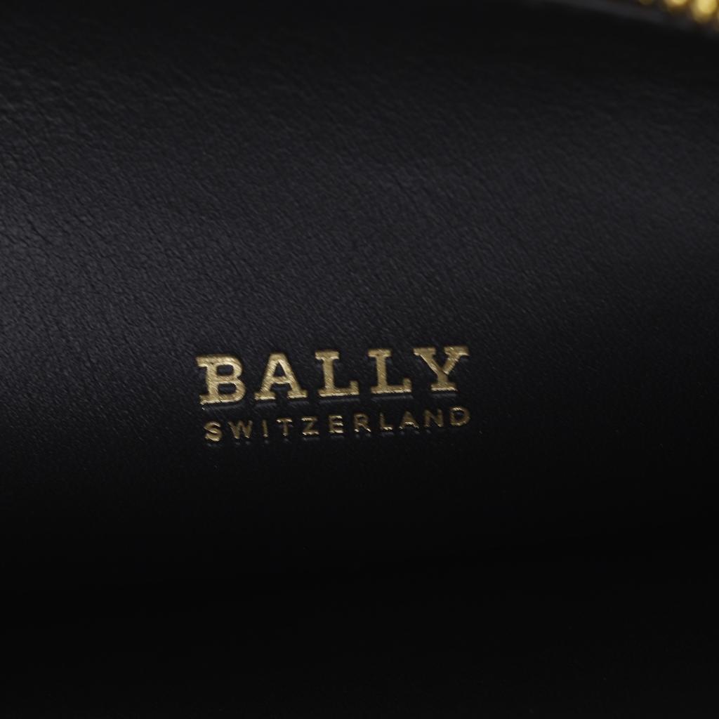 Bally Shoulder Bag Black Leather Women Used