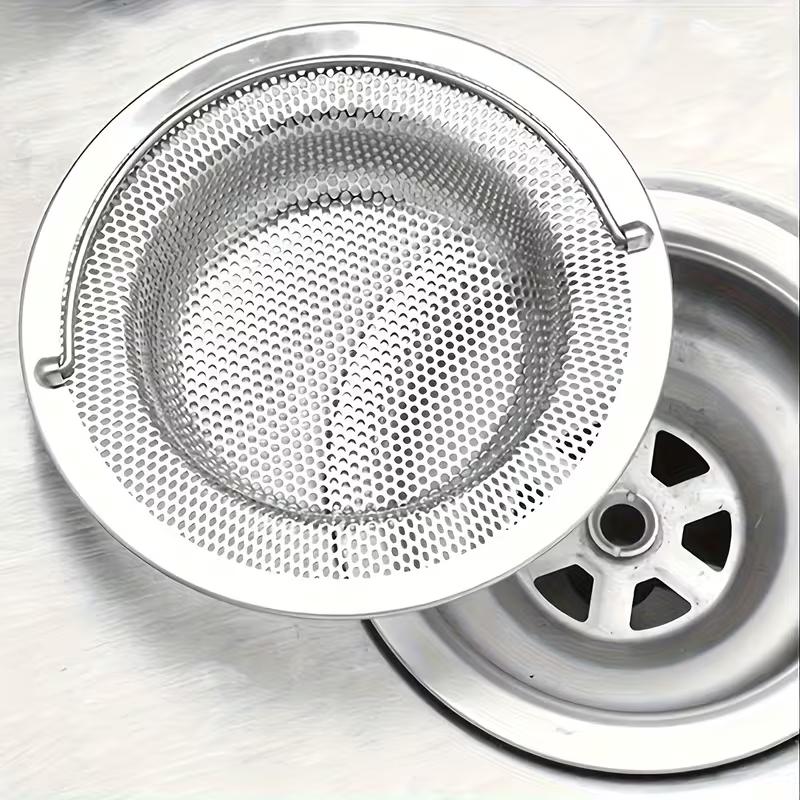 Stainless Steel Kitchen Sink Filter Garbage Food Residue Hair Catcher Sink Dishwasher Hopper Anti Clog Drain Filter Kitchen Bathroom Accessories