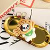 Taiyaki Headgear Plush Toy Keychain Cartoon Cat Soft Stuffed Doll Pendant Car Key Ring Backpack Bag Decor Kid Gift