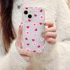Pink Love Flower for iPhone17promax Mobile Phone Case Apple 14 Large Hole 16/13 New 15