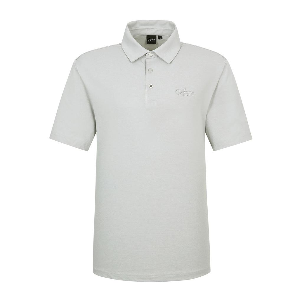 SUPERIOR Men'S High-Density Collared T-Shirt L/Grey (Imsftty20632)